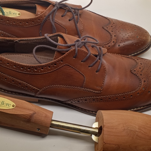 Men's Aston Grey Size 10 1/2 Laced Front Case Shoes w/adjusted Woodlawn Stretche - Picture 1 of 12